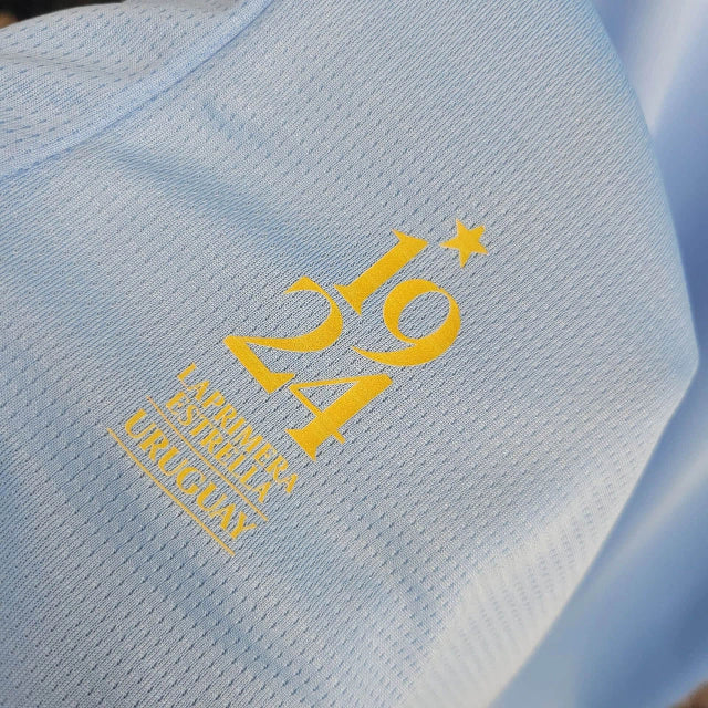 Camisa Uruguai Home I "Pré-Olimpico" 2024/25 Torcedor Masculina - Azul