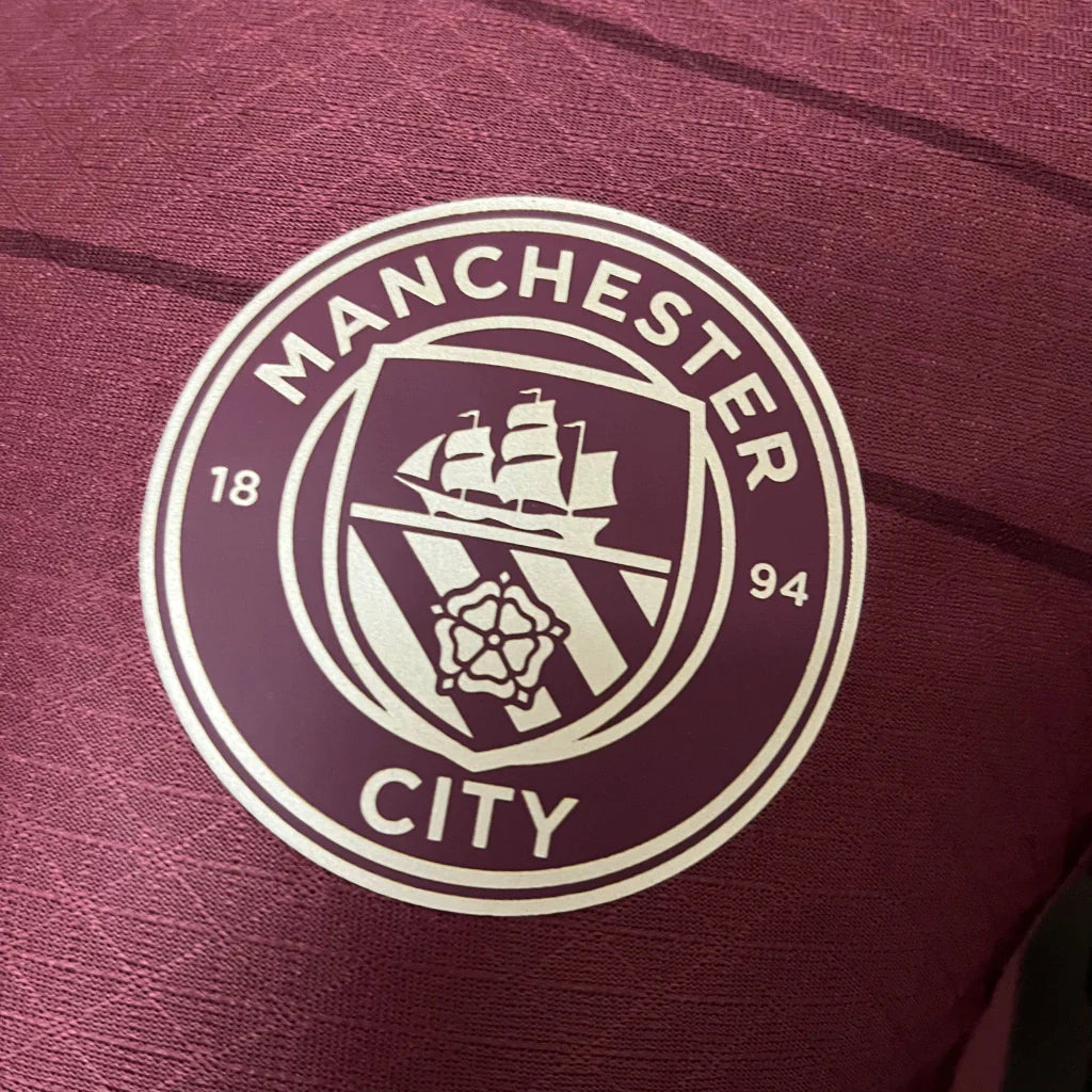 Camisa Manchester City Third III 2024/25 Puma Jogador Masculina - Vinho