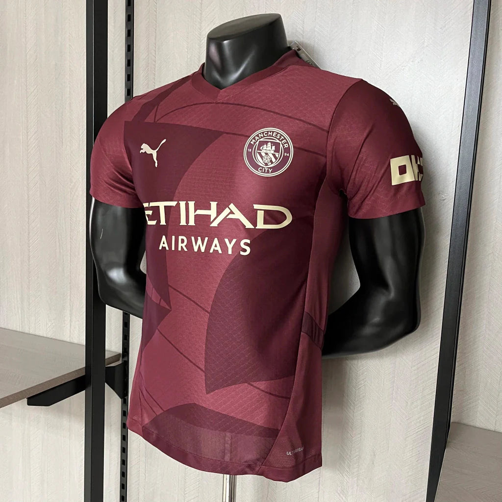 Camisa Manchester City Third III 2024/25 Puma Jogador Masculina - Vinho