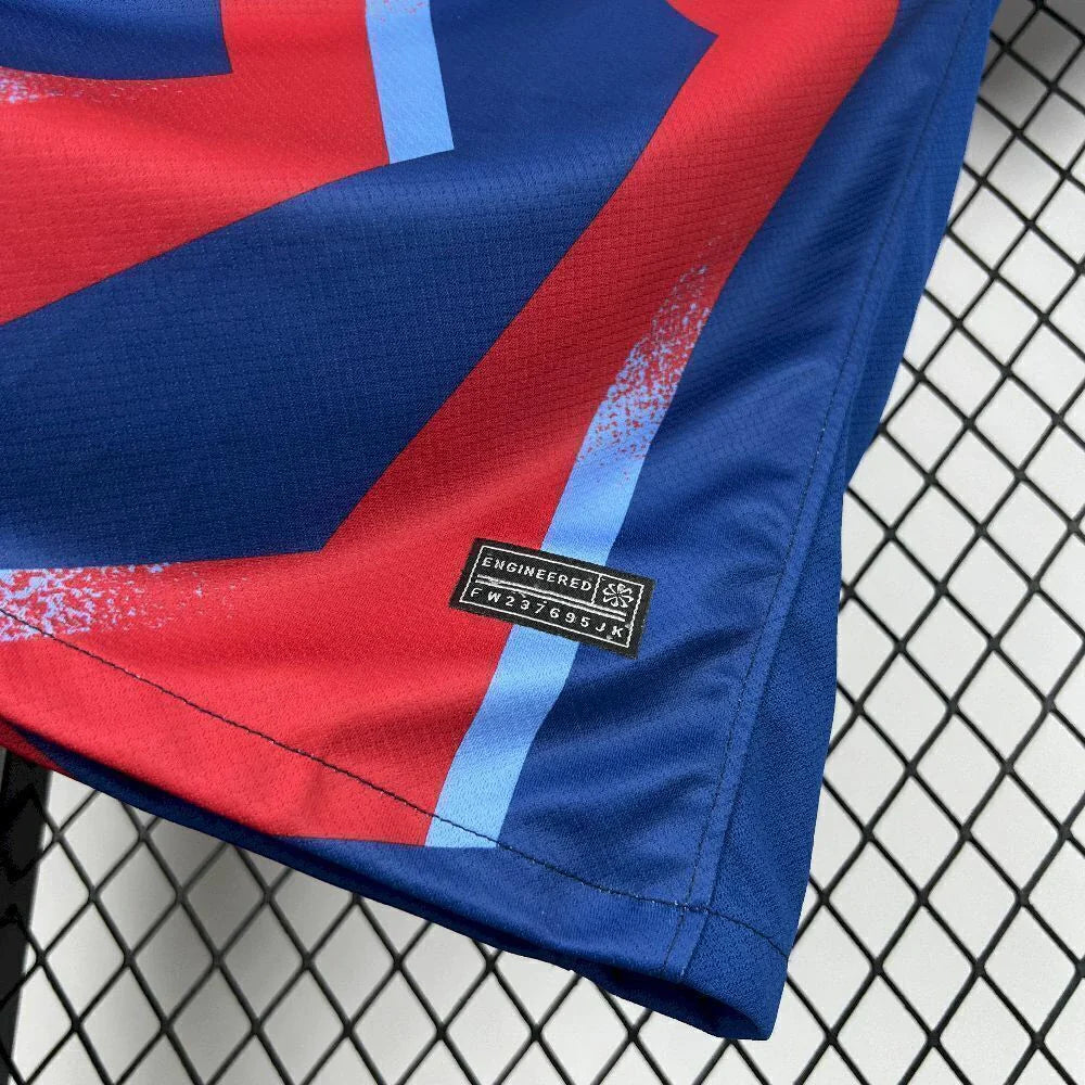 Camisa Barcelona Fourth IV 2025/26 Nike Torcedor Masculina - Grená e Azul