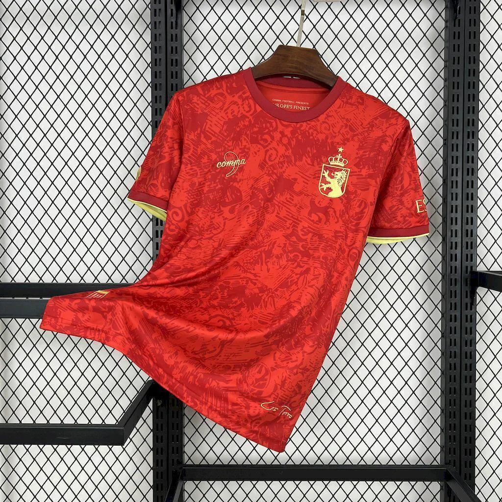 Camisa Espanha 'Los Toros' 2025 Comma Football Torcedor Masculina