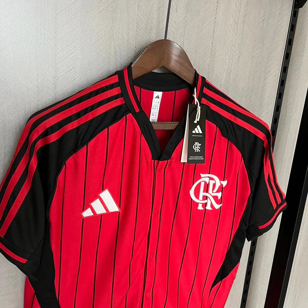 Camisa Flamengo Baseball 25/2026 Adidas torcedor masculina - Vermelha