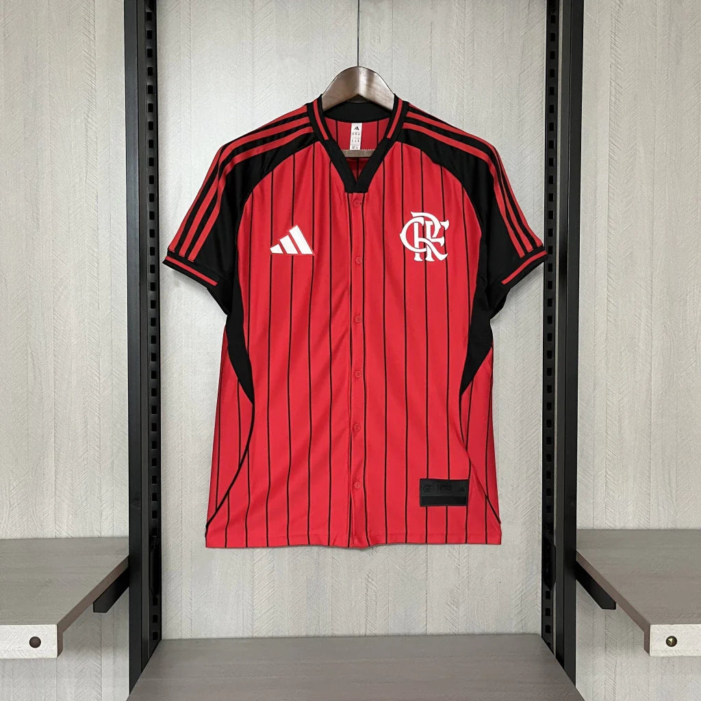 Camisa Flamengo Baseball 25/2026 Adidas torcedor masculina - Vermelha