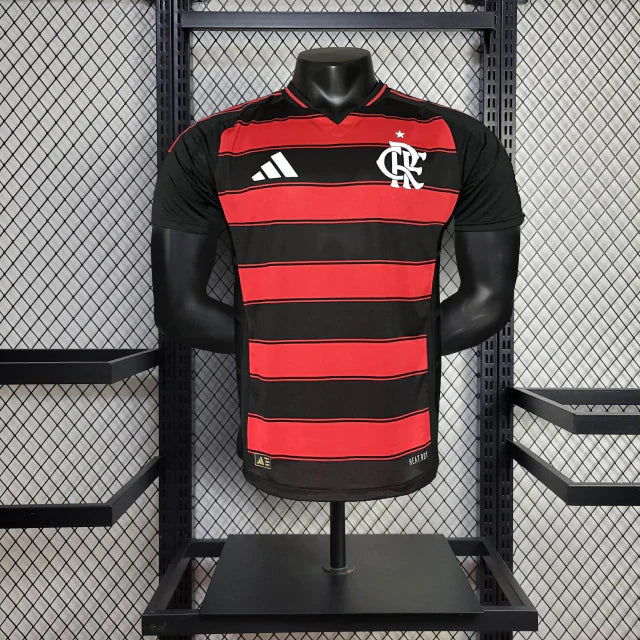 Camisa Flamengo Home I 2025/26 Adidas Jogador Masculina - Vermelha/Preta