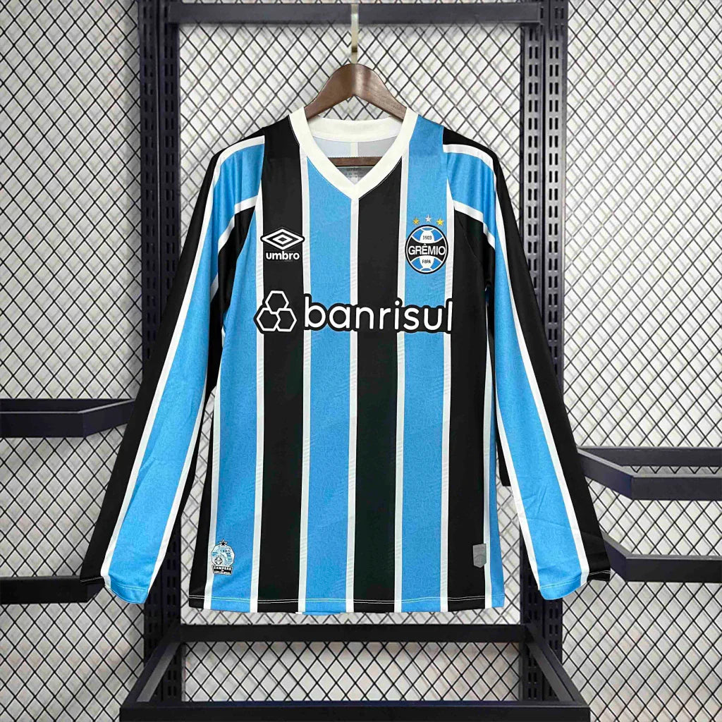 Camisa Grêmio Home I 2024/25 Manga Longa Umbro Torcedor Masculina