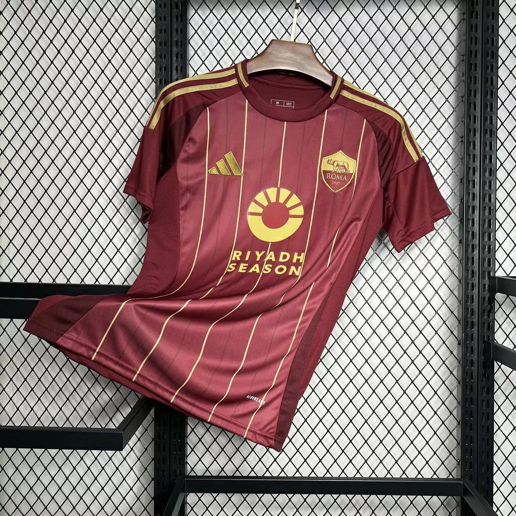 Camisa Roma Home I 2024/25 Adidas Torcedor Masculina