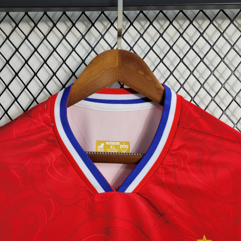 Camisa fortaleza 2023/24 copa do nordeste - torcedor masculina - vermelha