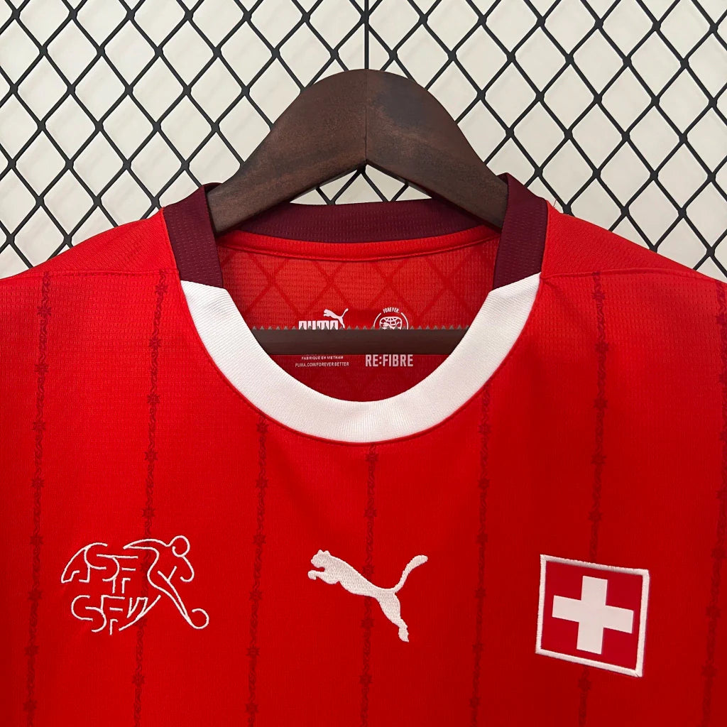 Camisa Suíça Home I 2024/25 Puma Torcedor Masculina - Vermelha