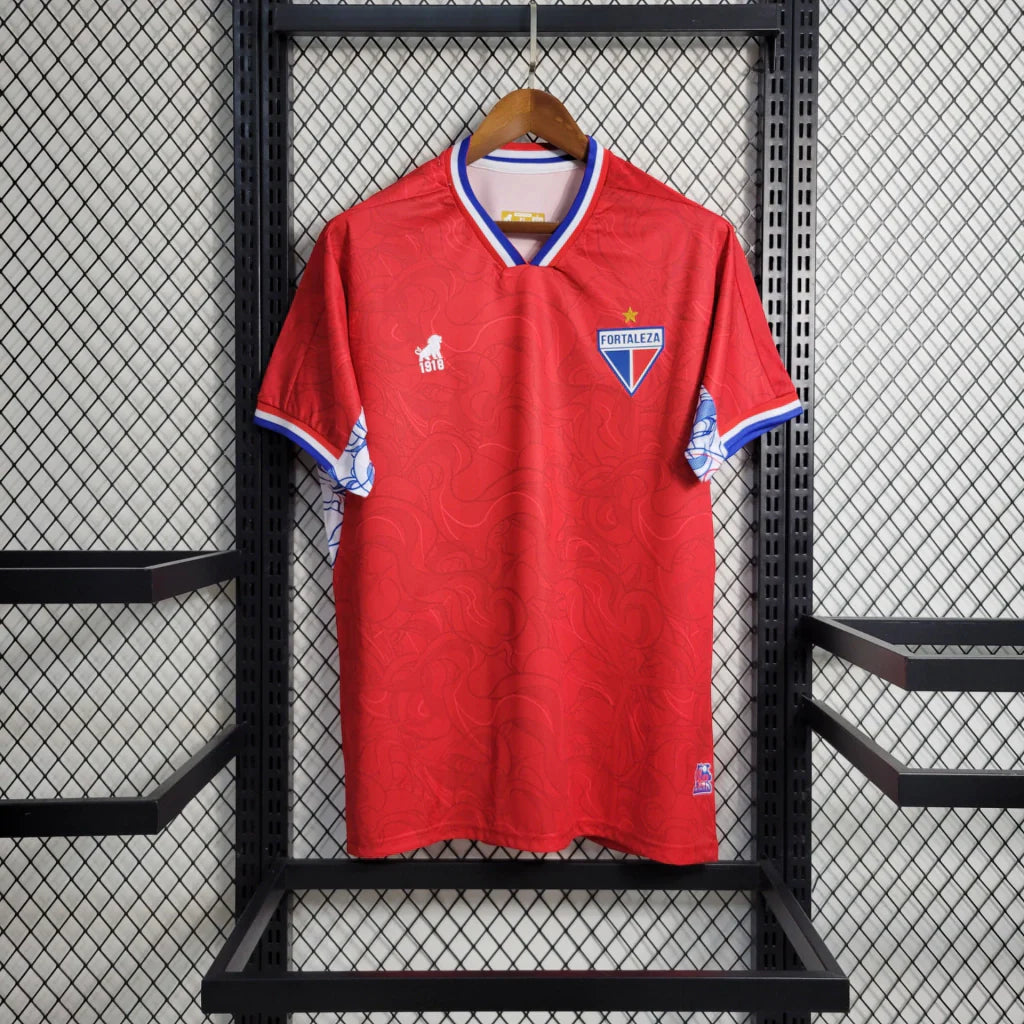 Camisa fortaleza 2023/24 copa do nordeste - torcedor masculina - vermelha