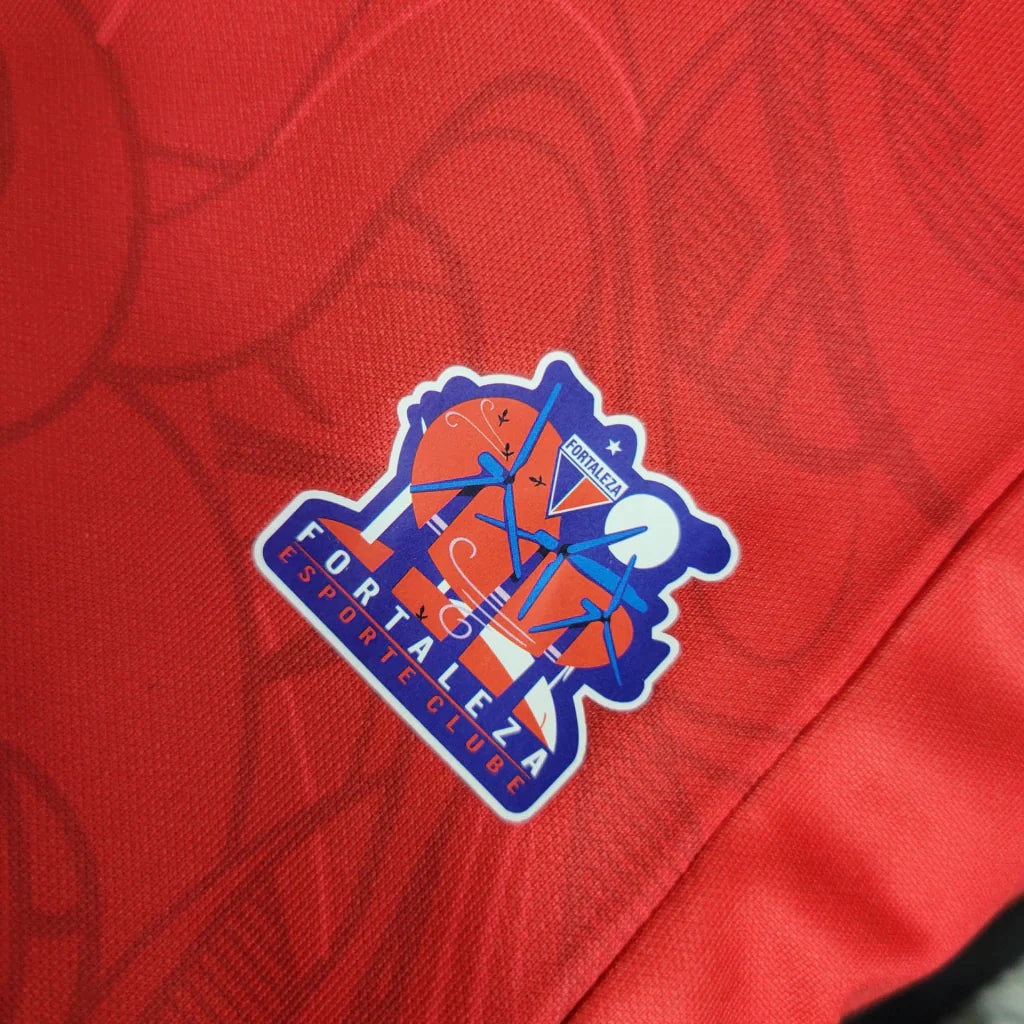 Camisa fortaleza 2023/24 copa do nordeste - torcedor masculina - vermelha