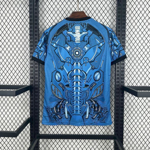 Camisa Napoli "Edição Cyborg" 2025/26 EA7 Torcedor Masculina - Azul