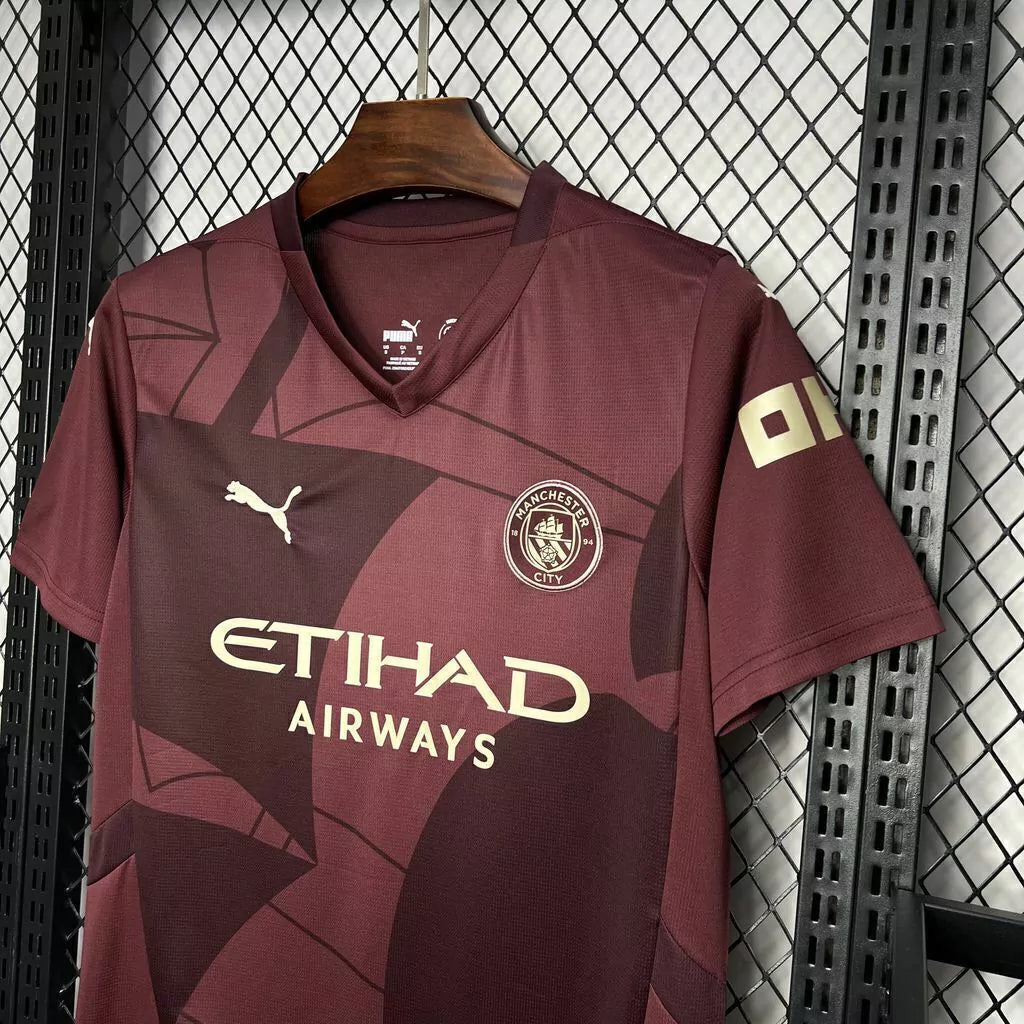 Camisa Manchester City III 24/25 Puma Torcedor Masculina - Bordô