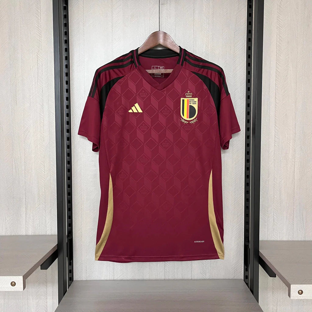 Camisa Bélgica Home I 2024/25 Adidas Torcedor Masculina - Vinho