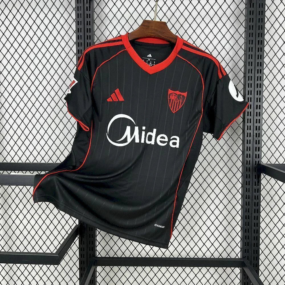 Camisa Sevilla Third III 2025/26 Adidas Torcedor Masculina - Preta