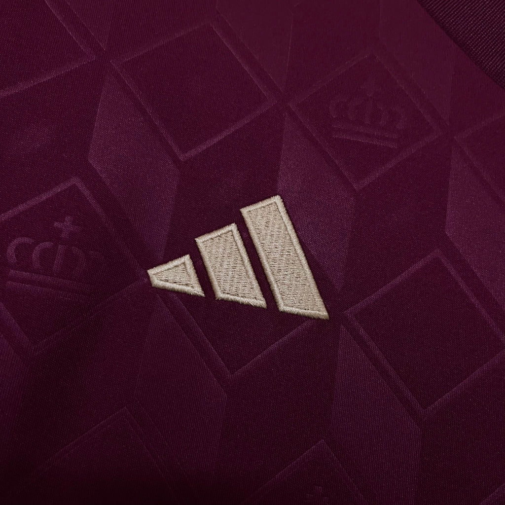 Camisa Bélgica Home I 2024/25 Adidas Torcedor Masculina - Vinho
