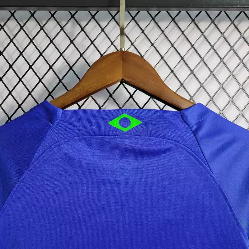 Kit Infantil Brasil Away (2) 2022/23 Nike - Azul/Branco