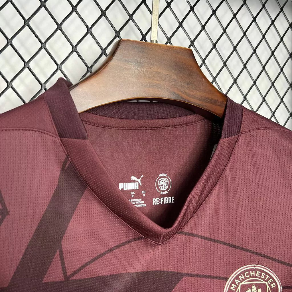 Camisa Manchester City III 24/25 Puma Torcedor Masculina - Bordô