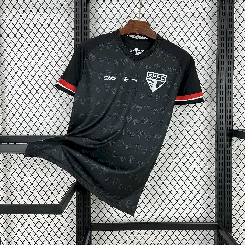 Camisa São Paulo Leônidas da Silva 2024/25 Torcedor Masculina - Preto