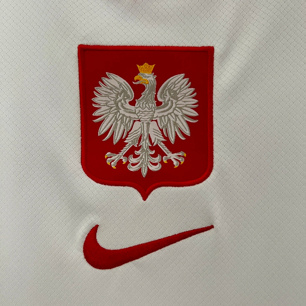 Camisa Polônia Home I 2024/25 Nike Torcedor Masculina - Branca