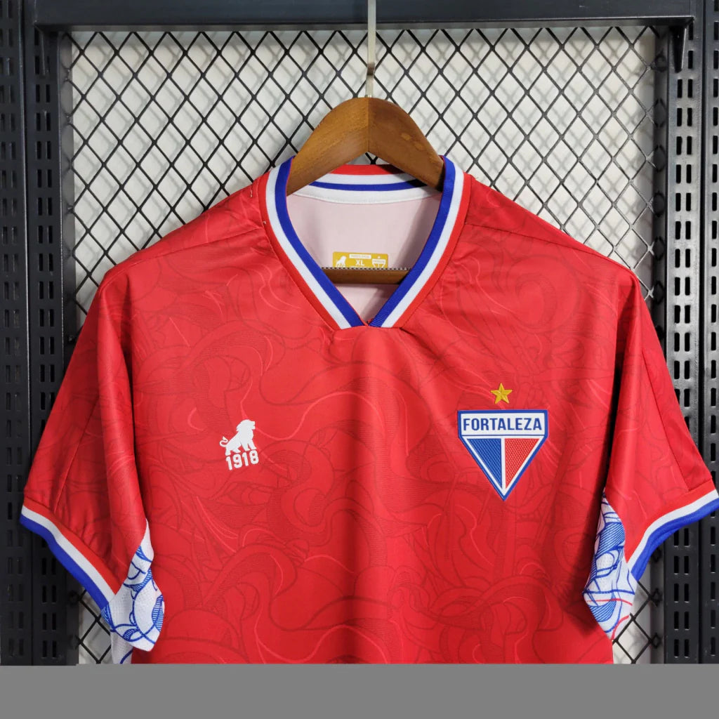 Camisa fortaleza 2023/24 copa do nordeste - torcedor masculina - vermelha