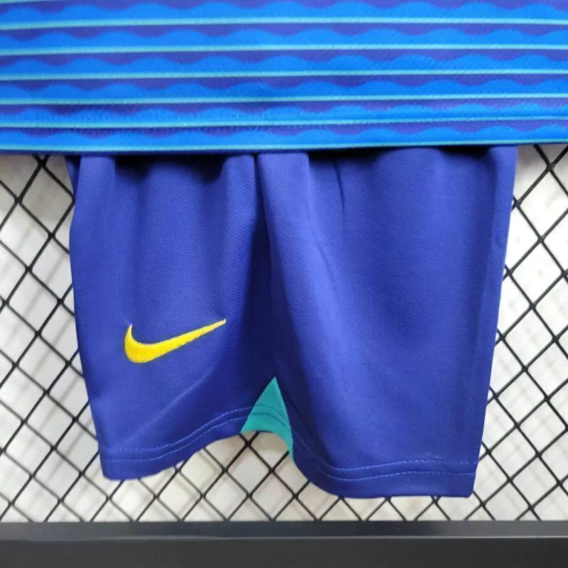 Kit Infantil Brasil Away (2) 2024/25 Nike - Azul