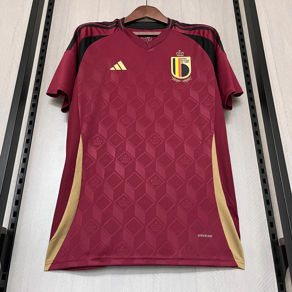 Camisa Bélgica Home I 2024/25 Adidas Torcedor Masculina - Vinho