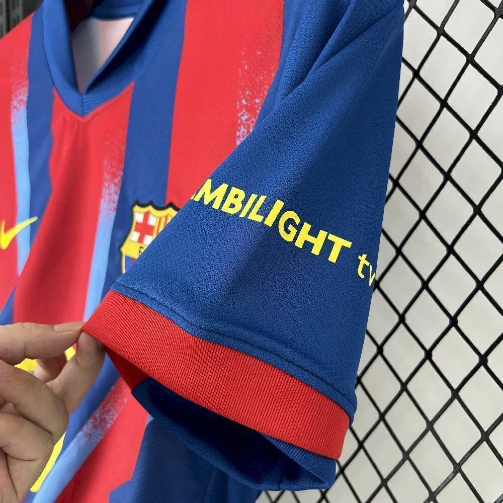 Camisa Barcelona Fourth IV 2025/26 Nike Torcedor Masculina - Grená e Azul