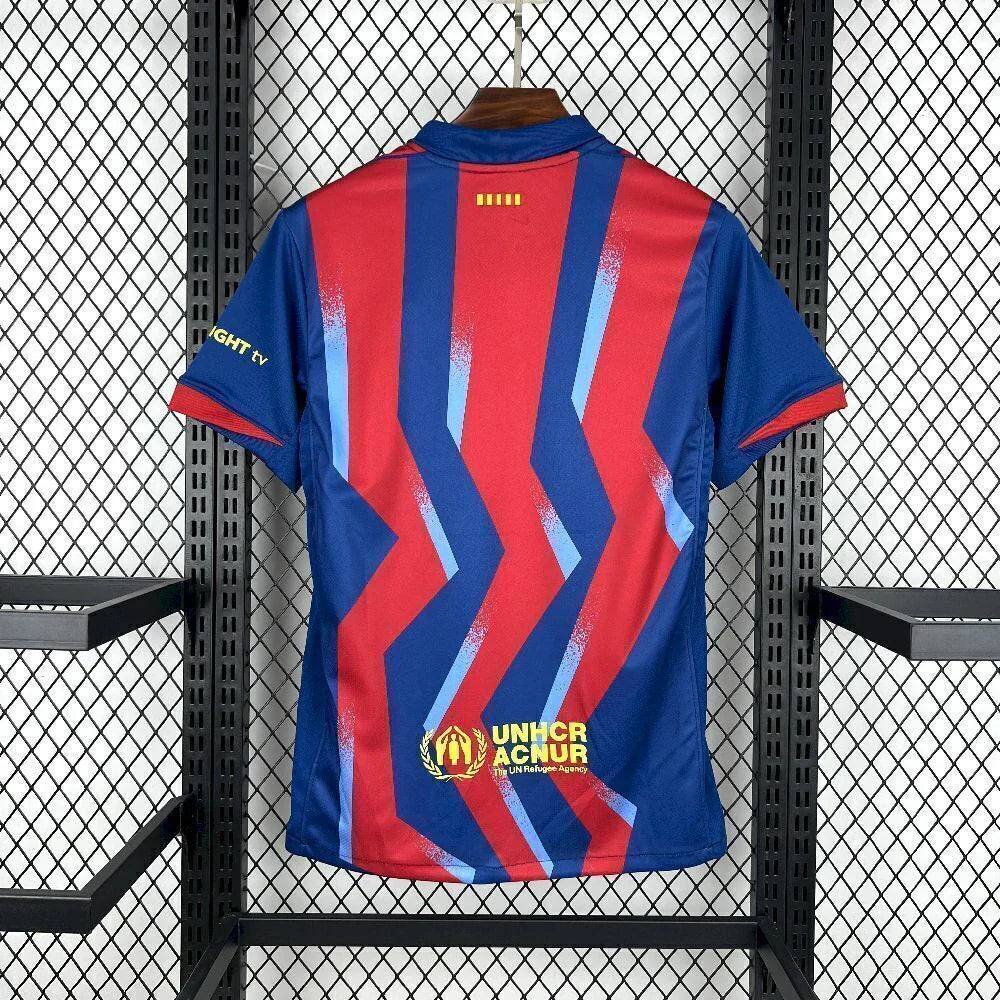 Camisa Barcelona Fourth IV 2025/26 Nike Torcedor Masculina - Grená e Azul