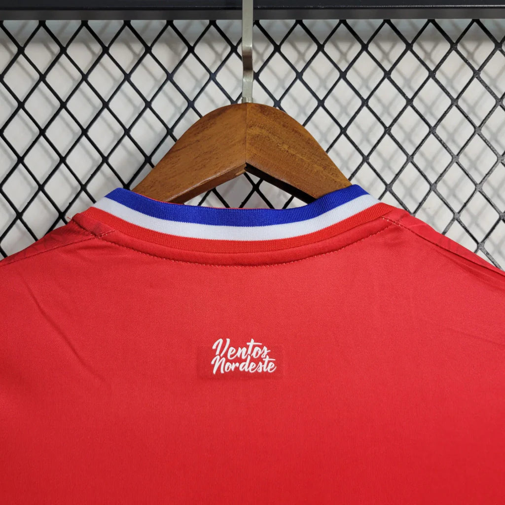 Camisa fortaleza 2023/24 copa do nordeste - torcedor masculina - vermelha