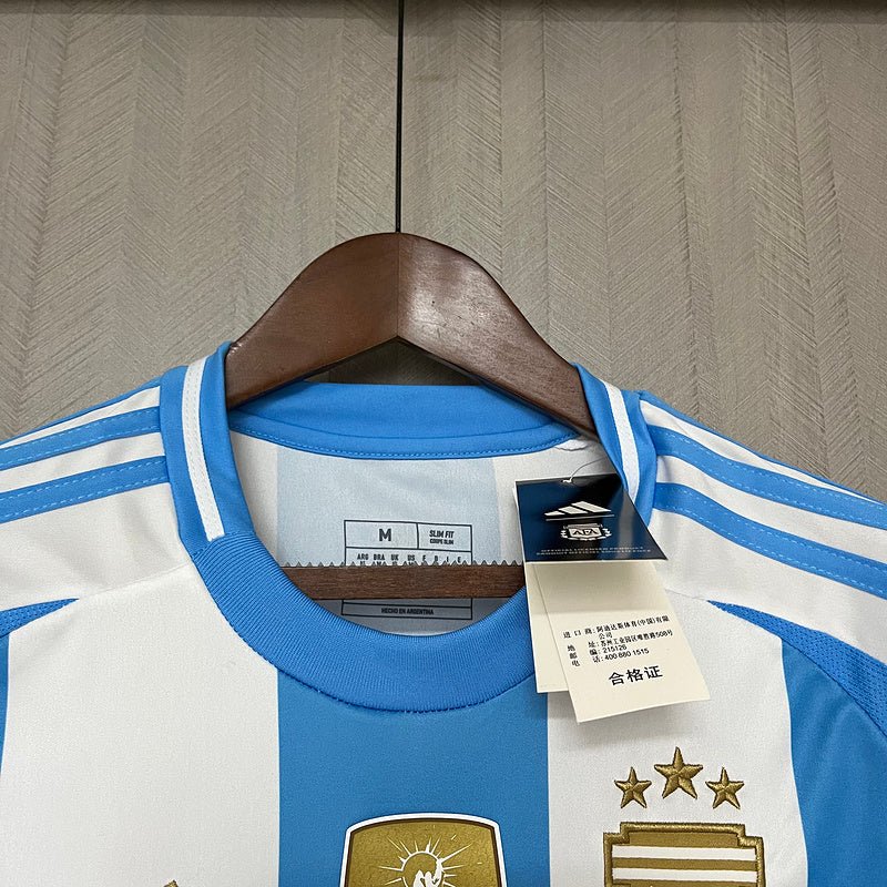 Camisa Argentina Home I 2024/25 Adidas Torcedor Masculina - patch campeão