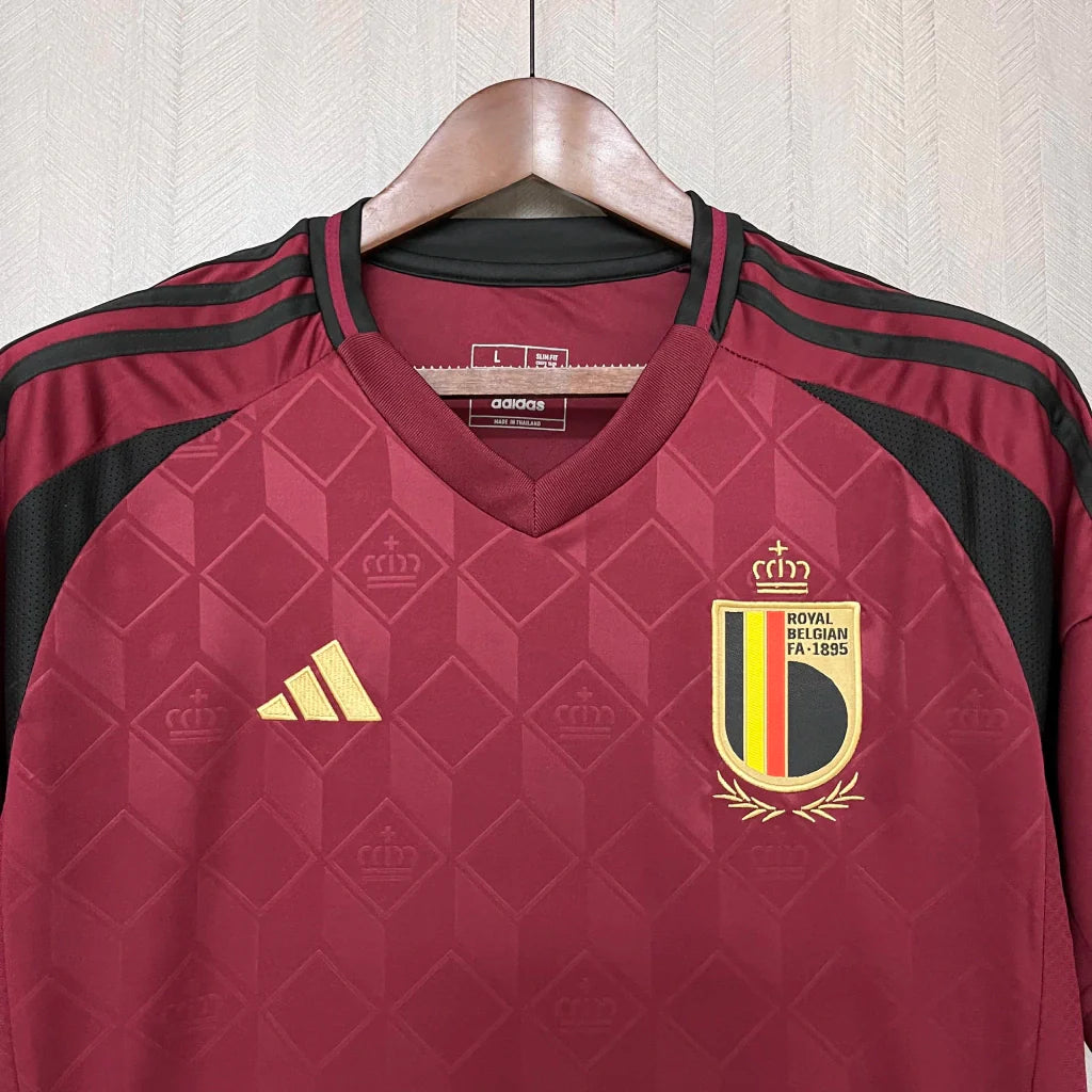 Camisa Bélgica Home I 2024/25 Adidas Torcedor Masculina - Vinho