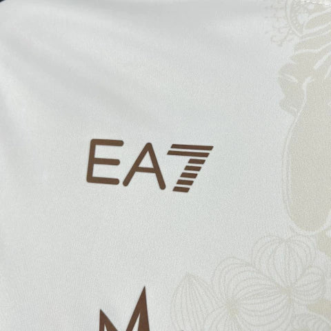 Camisa Napoli Away II 2025/26 EA7 Torcedor Masculina - Branca