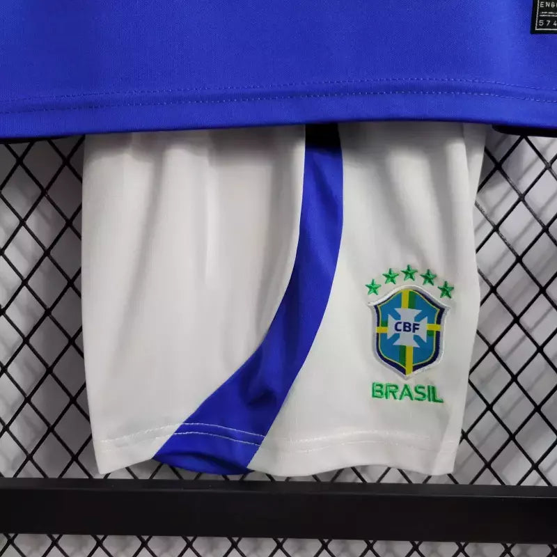 Kit Infantil Brasil Away (2) 2022/23 Nike - Azul/Branco