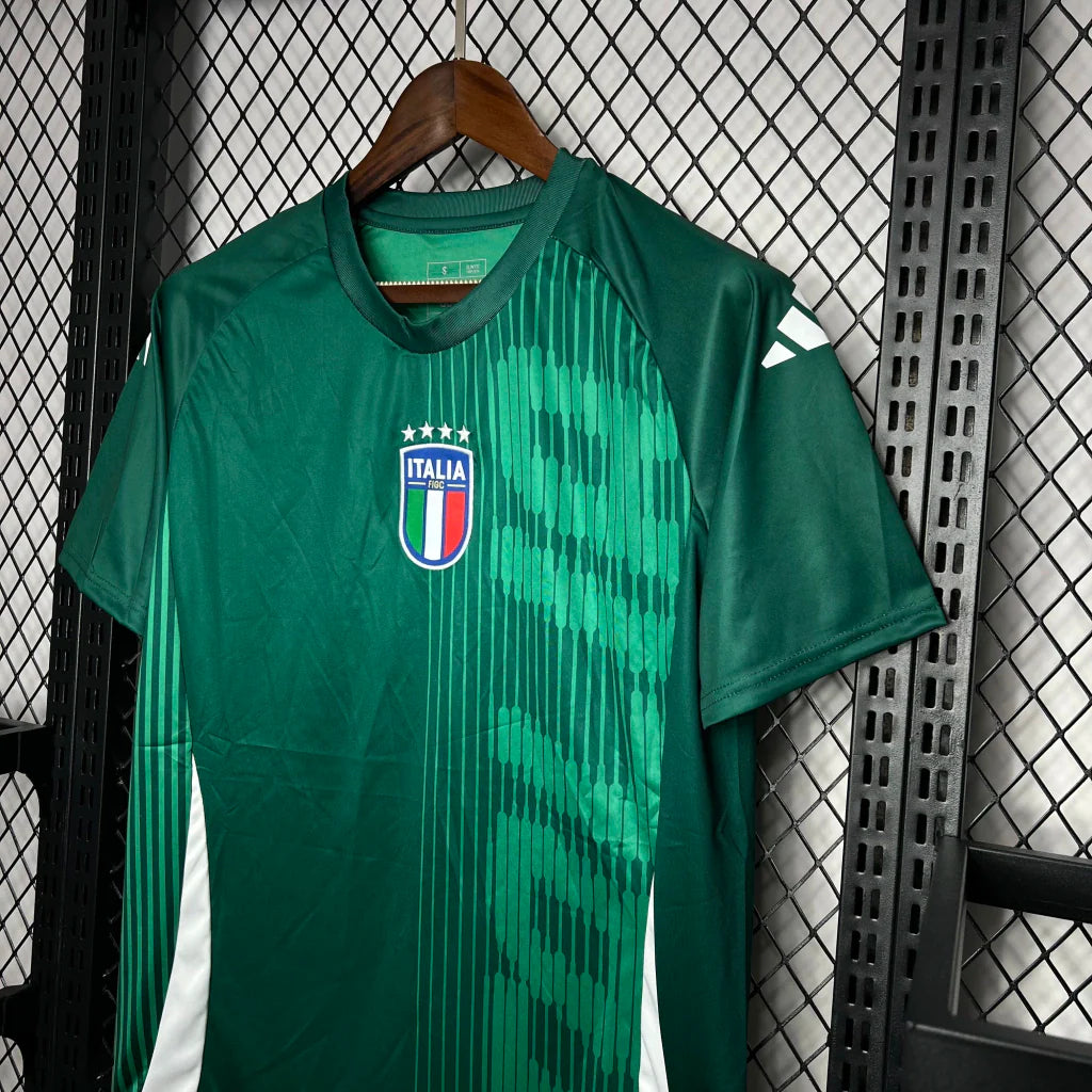 Camisa Itália Pré-Jogo 2024/25 Adidas Torcedor Masculina - Verde