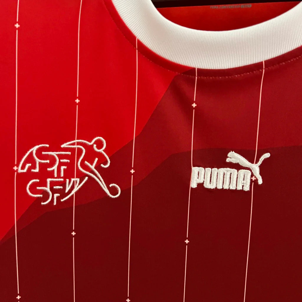 Camisa Suíça Home I 2023/24 Puma Torcedor Masculina - Vermelha