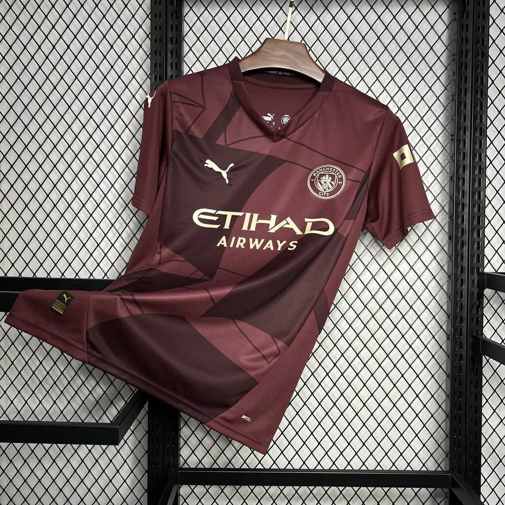 Camisa Manchester City III 24/25 Puma Torcedor Masculina - Bordô