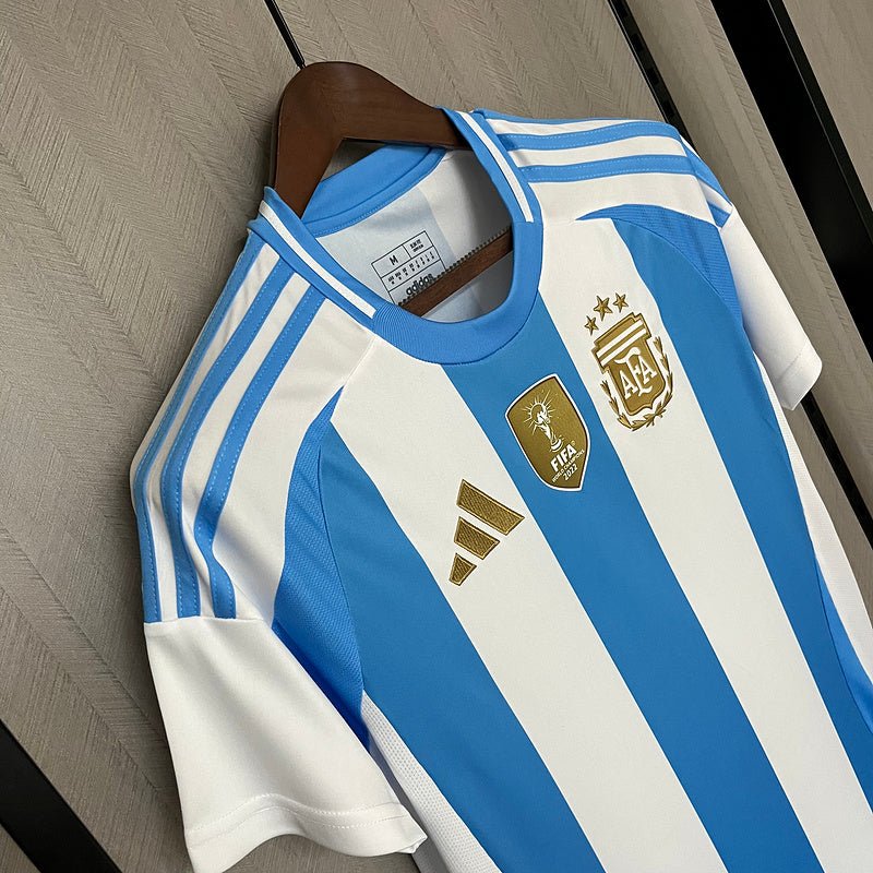 Camisa Argentina Home I 2024/25 Adidas Torcedor Masculina - patch campeão