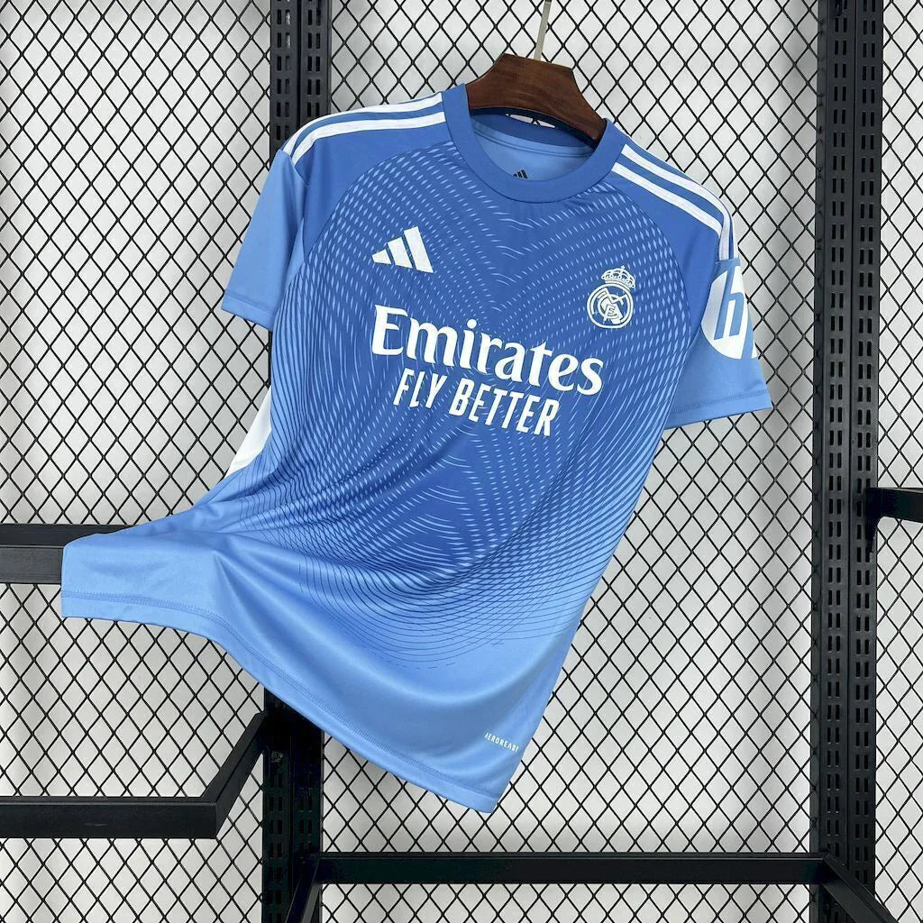 Camisa Real Madrid Goleiro 2025/26 Adidas Torcedor Masculina - Azul