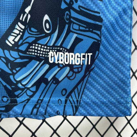 Camisa Napoli "Edição Cyborg" 2025/26 EA7 Torcedor Masculina - Azul