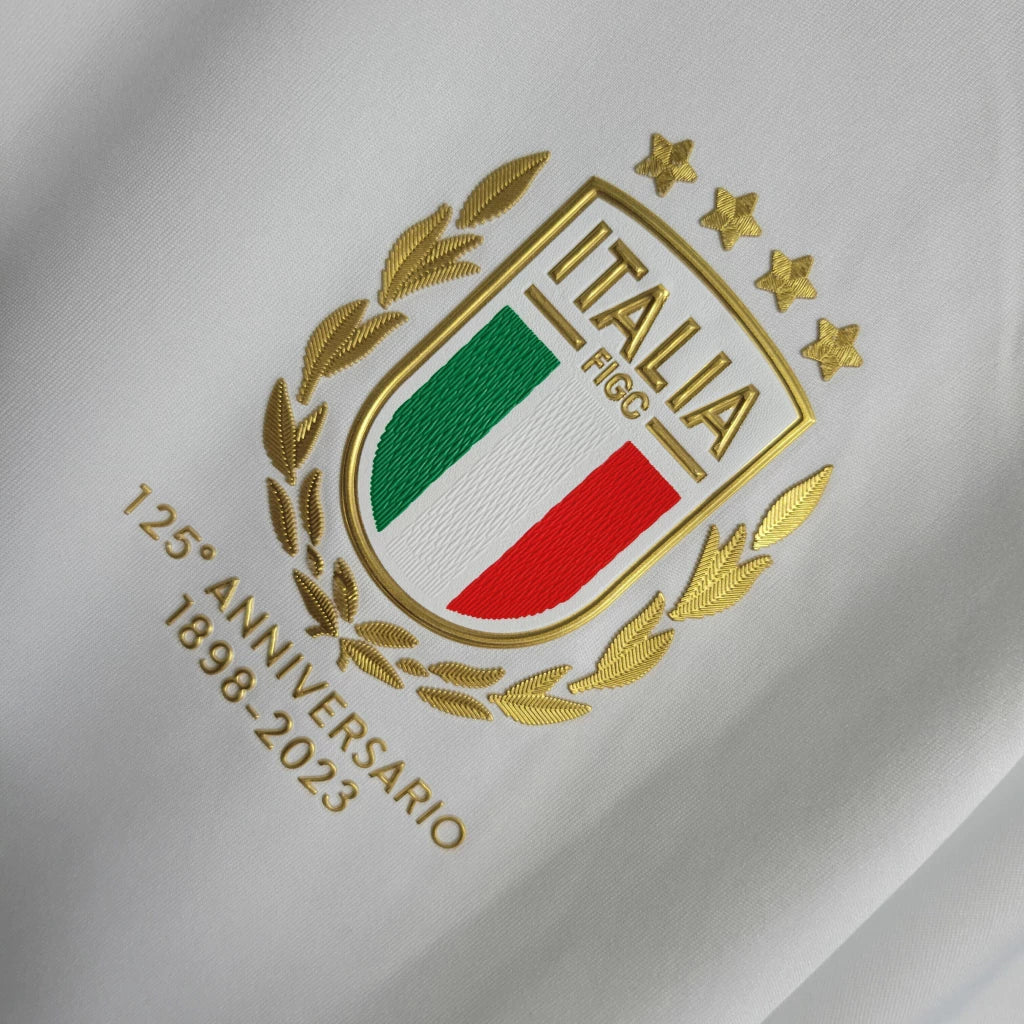 Camisa Itália "Edição 125 Anos" 2023/24 Adidas Torcedor Masculina - Branca