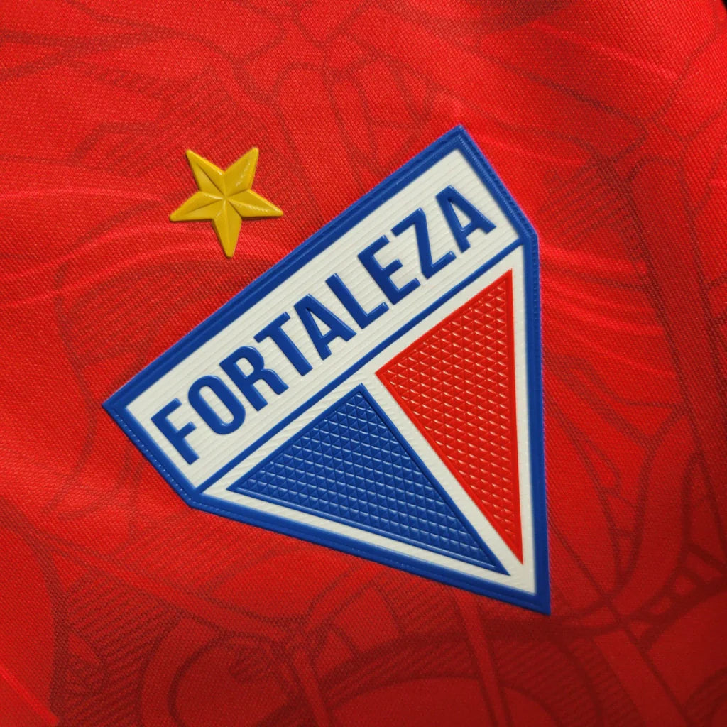 Camisa fortaleza 2023/24 copa do nordeste - torcedor masculina - vermelha