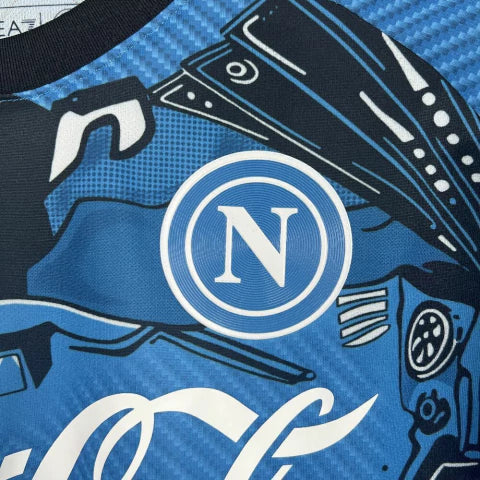 Camisa Napoli "Edição Cyborg" 2025/26 EA7 Torcedor Masculina - Azul