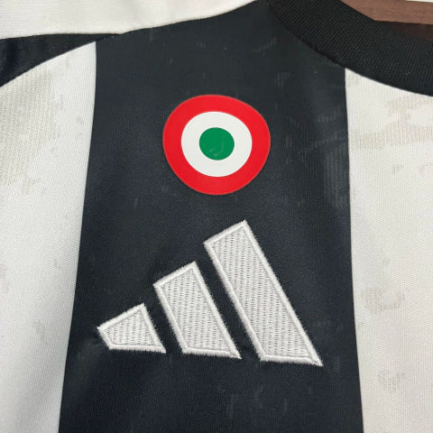 Camisa Juventus Home I 2024/25 Adidas Torcedor Masculina - Branca e Preta