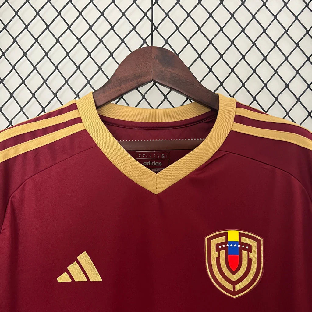 Camisa Venezuela Home I 2024/25 Adidas Torcedor Masculina - Vinho