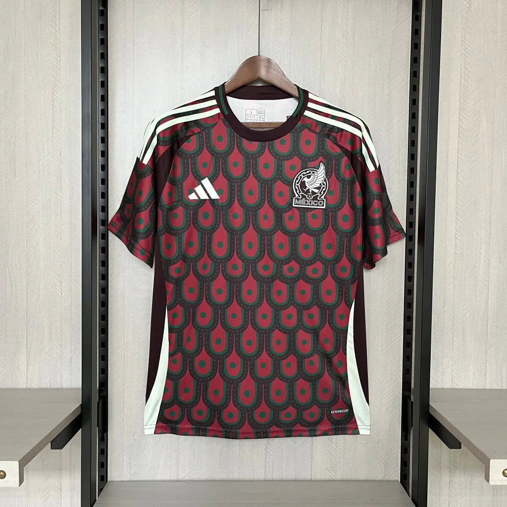 Camisa México Home I 2024/25 Adidas Torcedor Masculina - Grená