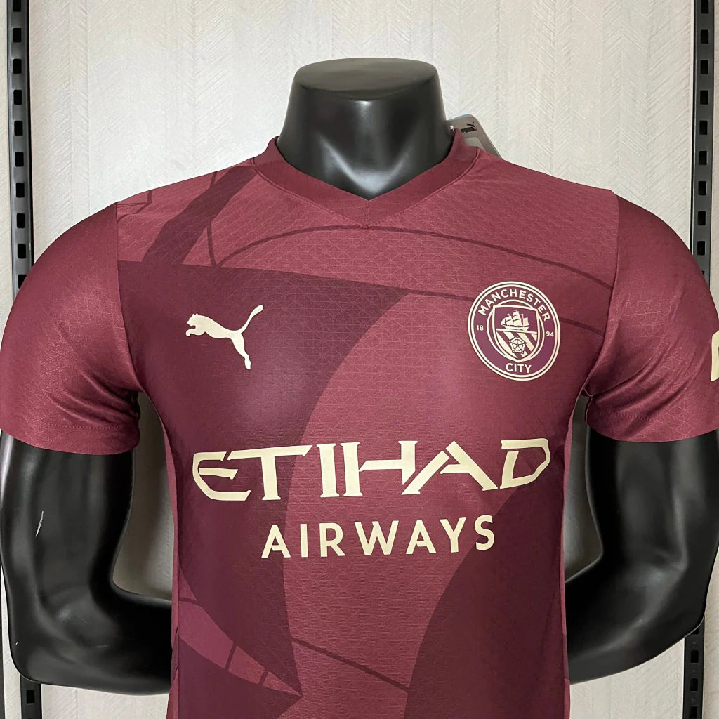 Camisa Manchester City Third III 2024/25 Puma Jogador Masculina - Vinho