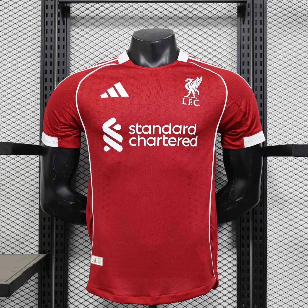 Camisa Liverpool Home I 2025/26 Adidas Jogador Masculina - Vermelha