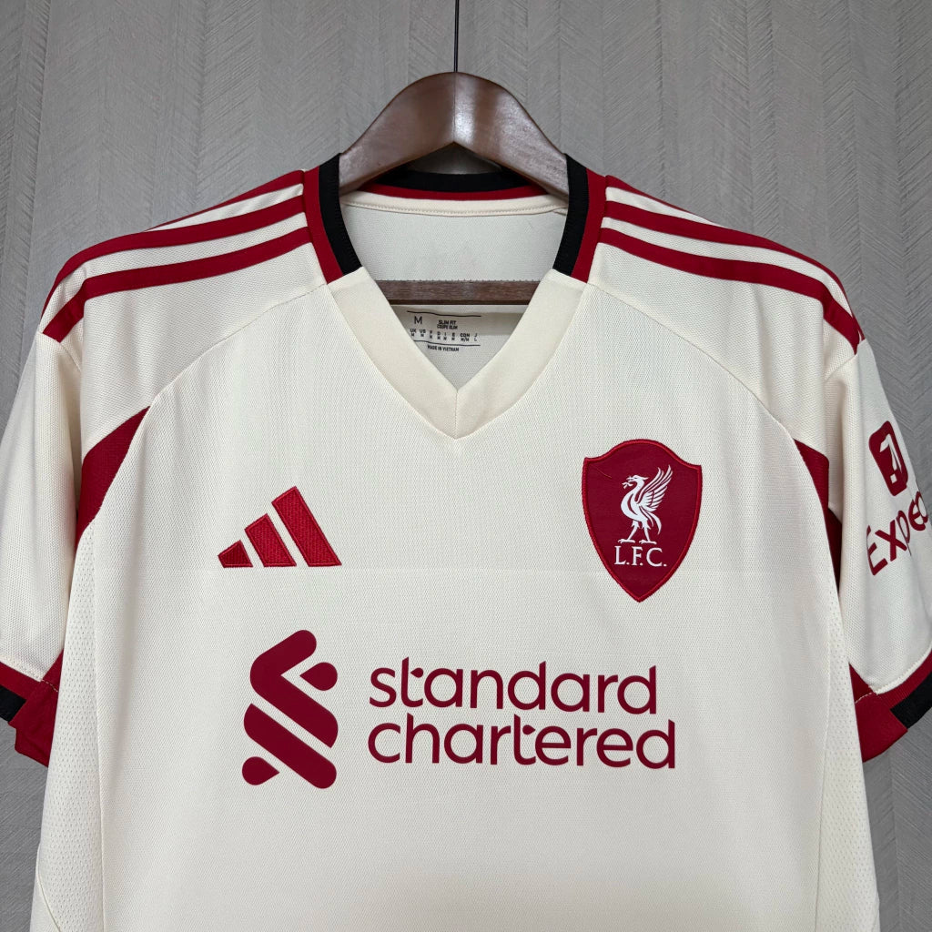 Camisa Liverpool Away II 2025/26 Adidas Torcedor Masculina - Branca