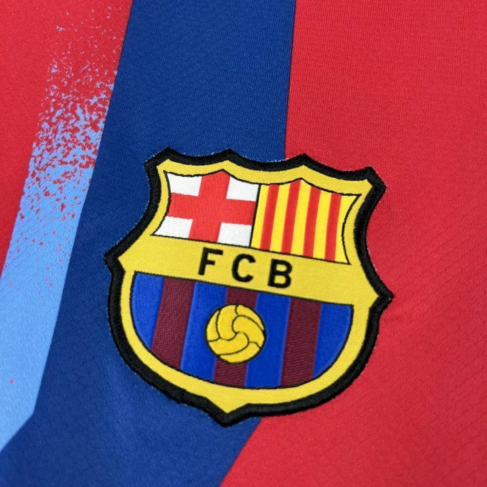 Camisa Barcelona Fourth IV 2025/26 Nike Torcedor Masculina - Grená e Azul