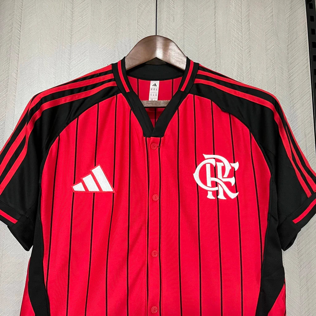 Camisa Flamengo Baseball  25/2026 Adidas torcedor masculina - Vermelha